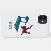 トレッドミル&スピニング自転車の漫画イラストレーション Case-Mate iPhoneケース (裏面(横))