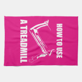 トレッドミル – 女性のおもしろいノベルティトレーニング キッチンタオル (横)