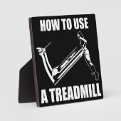 トレッドミル – 女性のおもしろいノベルティトレーニング フォトプラーク (正面)