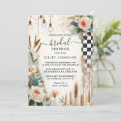 トレトロスタジオクリエイティブ図解入りの、写真付きのブライダルシャワー 招待状 (スタンド正面)