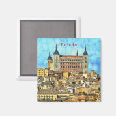 トレドのアルカサル城。 マグネット (正面/裏面)