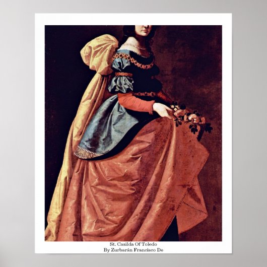 トレドの聖カシルダby Zurbaran Francisco De ポスター (正面)