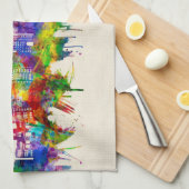 トレドオハイオスカイライン キッチンタオル (四つ折り)