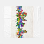 トレドオハイオスカイライン フリースブランケット (正面(横))