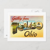 トレドオハイオOH古いヴィンテージ旅行の土産 ポストカード (正面/裏面)