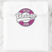 トレドスペインのレトロスタイルロゴ ラウンドシール (バッグ)