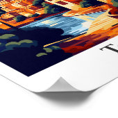 トレドスペイン旅行ヴィンテージイラストレーション ポスター (角)