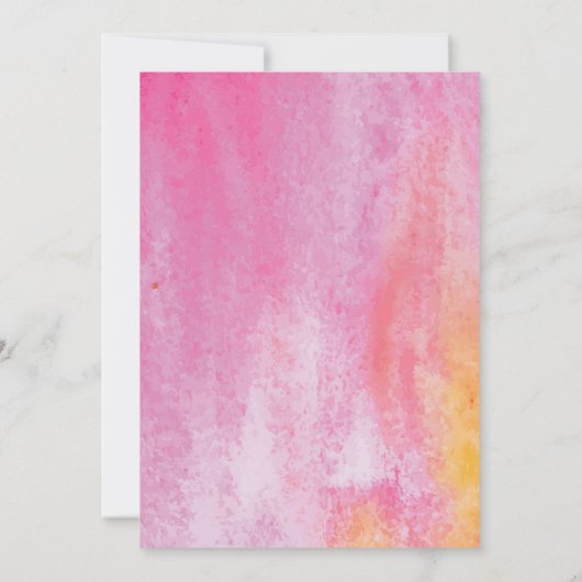 トレドニーウォーターカラーブライダルシャワー招待 招待状 (裏面)