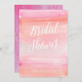 トレドニーウォーターカラーブライダルシャワー招待 招待状 (正面/裏面)