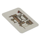 トレドル裁縫マシーン&子猫 マグネット (右側)