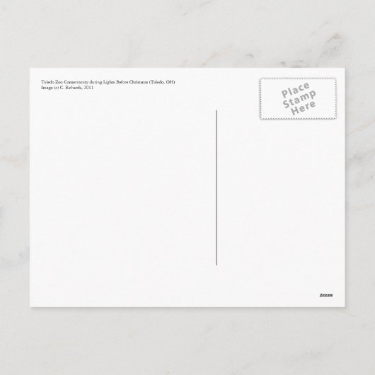 トレド動物園のライト(温室)はがき シーズンポストカード (裏面)