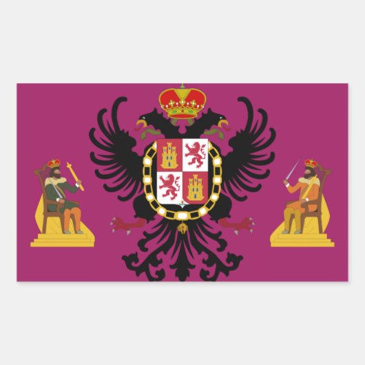 トレド国旗 長方形シール (正面)