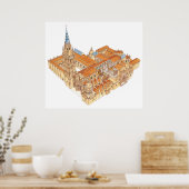 トレド大聖堂。スペイン ポスター (キッチン)