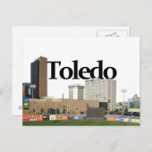 トレド・オハイオのスカイラインとトレドの空 ポストカード (正面/裏面)