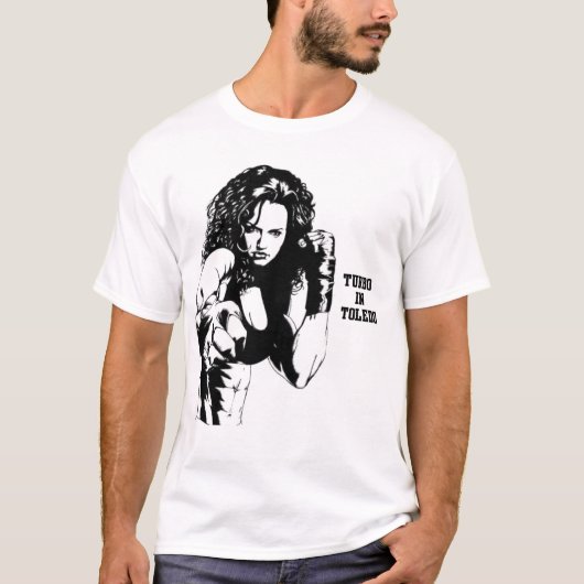 トレド-女の子の穿孔器のターボ Tシャツ (正面)