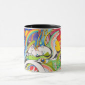 トレバーHawkins著"Plungプール虹"のオリジナル マグカップ (中央)