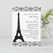 トレパリ結婚式招待状（白） 招待状 (スタンド正面)