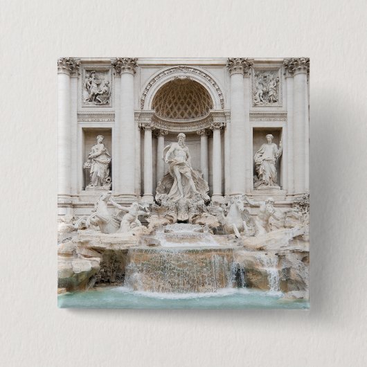 トレビの泉(イタリアンFontana di Trevi) 缶バッジ (正面)