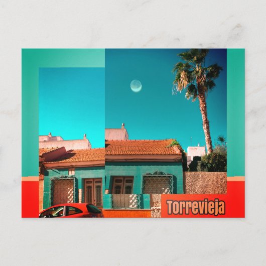 トレビエハ、アリカンテ、オレンジとトルコワーズ ポストカード (正面)