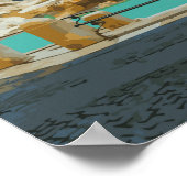 トレビファウンテンインローマトラベルアートワーク ポスター (角)