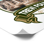 トレビファウンテンローマイタリアバッジ ポスター (角)