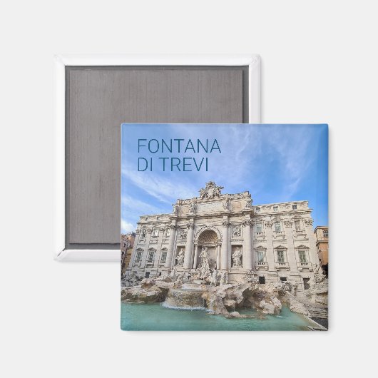 トレビファウンテンローマイタリアホリデーパノラマ マグネット (正面/裏面)
