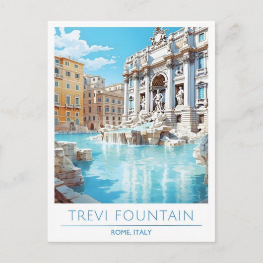 トレビファウンテンローマイタリアヴィンテージトラベル ポストカード (正面)