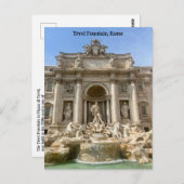 トレビファウンテンローマ、イタリアデザイン ポストカード (正面/裏面)