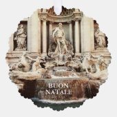 トレビファウンテン紙クリスマスフォトオーナメント オーナメントカード (正面)