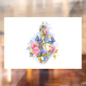 トレブルクレフ、 音符記号とピンクローズ ウィンドウサイン (シート2)