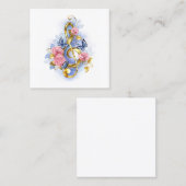 トレブルクレフ、 音符記号とピンクローズ コーリングカード (正面/裏面)