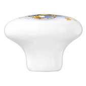 トレブルクレフ、 音符記号とピンクローズ セラミックノブ (側面)