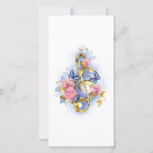 トレブルクレフ、 音符記号とピンクローズ セーブザデート (正面)