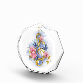 トレブルクレフ、 音符記号とピンクローズ フォトブロック (右)