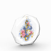 トレブルクレフ、 音符記号とピンクローズ フォトブロック (左)