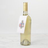 トレブルクレフ、 音符記号とピンクローズ ボトルネックタグ (アングル)