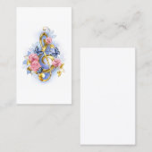 トレブルクレフ、 音符記号とピンクローズ 予約カード (正面/裏面)