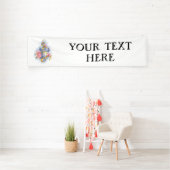 トレブルクレフ、 音符記号とピンクローズ 横断幕 (インサイチュ)