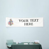 トレブルクレフ、 音符記号とピンクローズ 横断幕 (トレードショー)