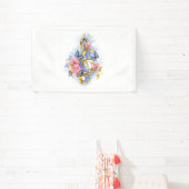 トレブルクレフ、 音符記号とピンクローズ 横断幕 (インサイチュ)