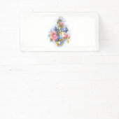 トレブルクレフ、 音符記号とピンクローズ 横断幕 (インサイチュ)