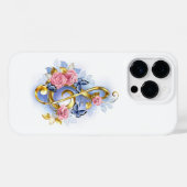トレブルクレフ、 音符記号とピンクローズ Case-Mate iPhoneケース (裏面 (横))
