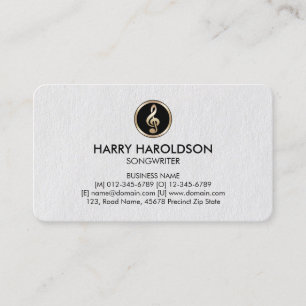 トレブルクレフ、 音符記号アイコンソングライタープレミアム名刺 名刺