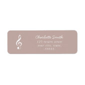 トレブルクレフ、 音符記号エレガントスクリプトミュージック先生モダン ラベル (正面)