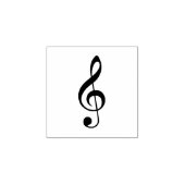 トレブルクレフ、 音符記号ゴム印 ラバースタンプ (インプリント)