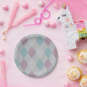 トレブルクレフ、 音符記号ダイヤモンド ペーパープレート (パーティー)