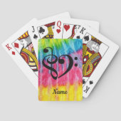 トレブルクレフ、 音符記号ベースクレフ、 音符記号ハートシートミュージックカスタマイズ トランプ (裏面)