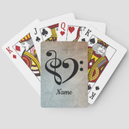 トレブルクレフ、 音符記号ベースクレフ、 音符記号ハートシートミュージックカスタマイズ トランプ
