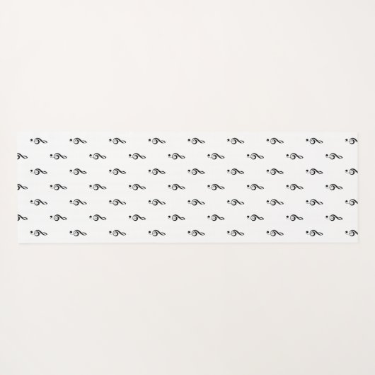 トレブルクレフ、 音符記号ミュージカル白黒シンガーヨガマット ヨガマット (裏面(横))