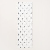 トレブルクレフ、 音符記号ミュージカル白黒シンガーヨガマット ヨガマット (裏面)